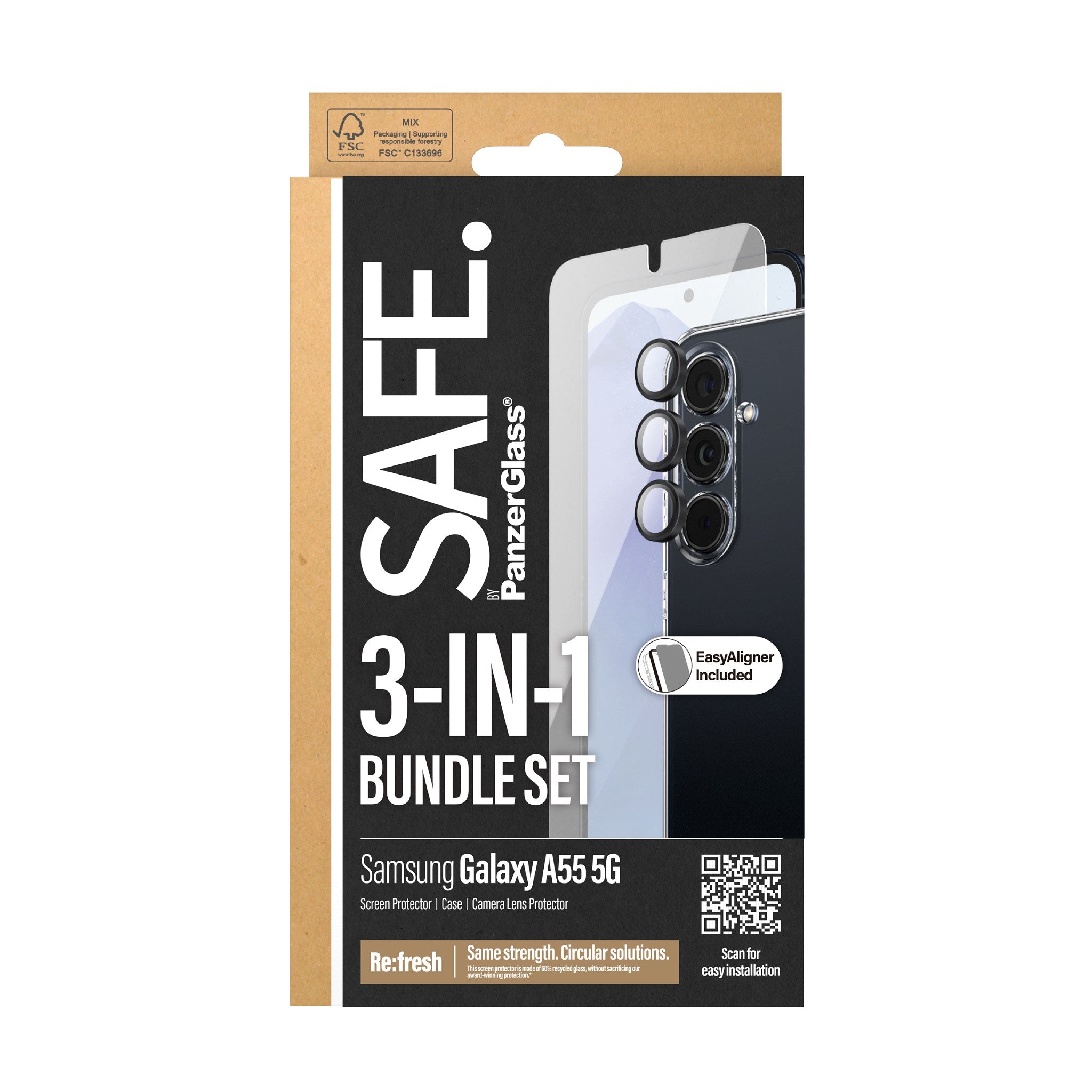 SAFE. by PanzerGlass® 3-in-1 Schutz Set Samsung Galaxy A55 5G